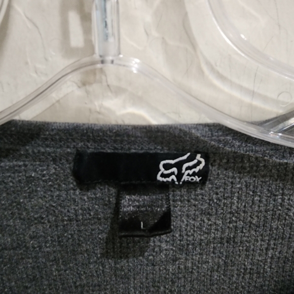 FOX RACING Gray Thermal Long Sleeve Shirt - Picture 4 of 5